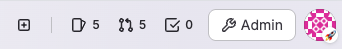 Top bar buttons with the new UI.